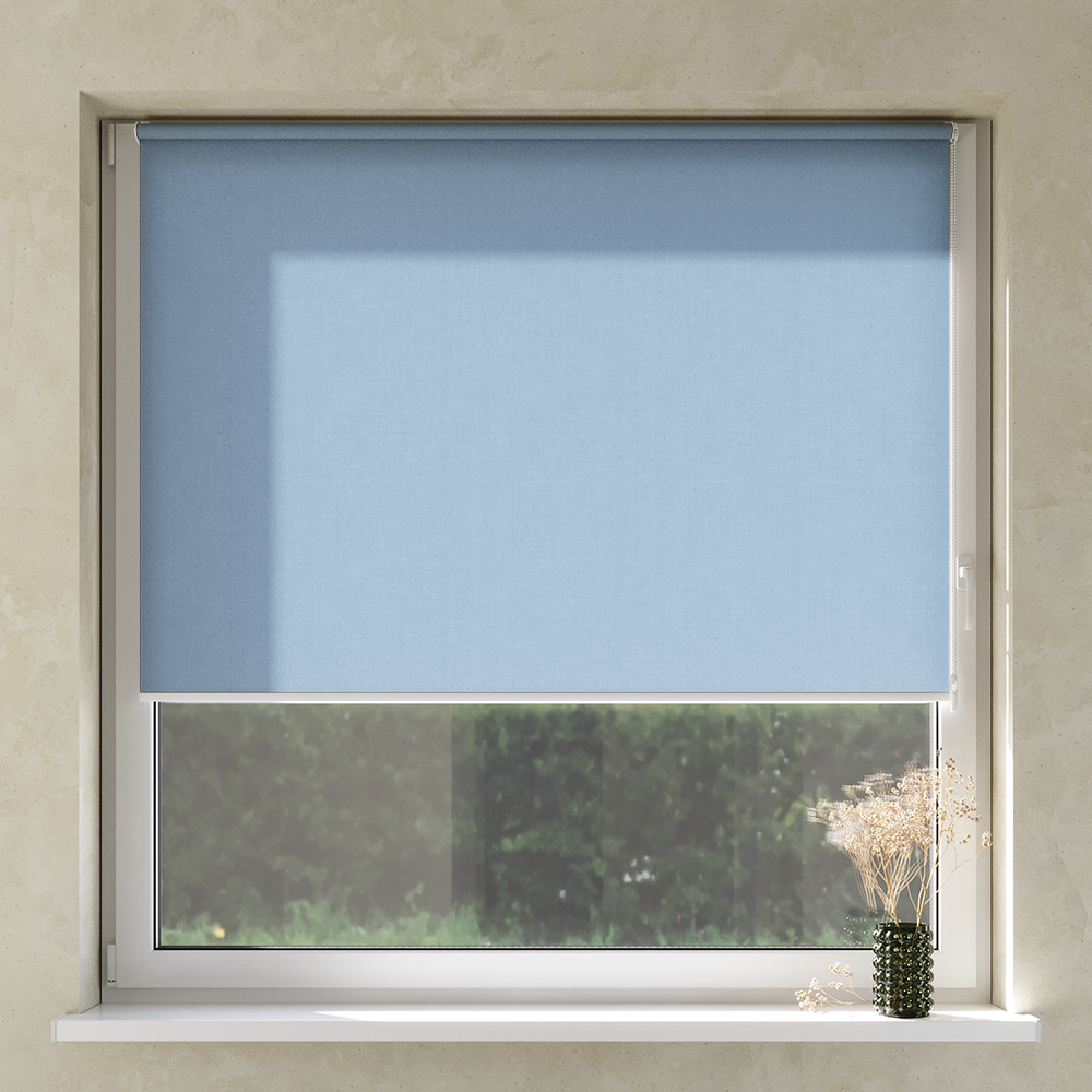 Darkening No Drill Premium Roller Blind, Blue sky