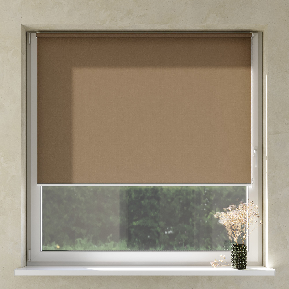 Darkening No Drill Premium Roller Blind, Linen