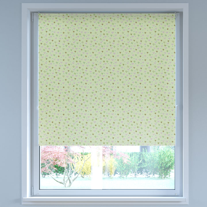 Blackout Digital Print No Drill Roller Blind, Decupage