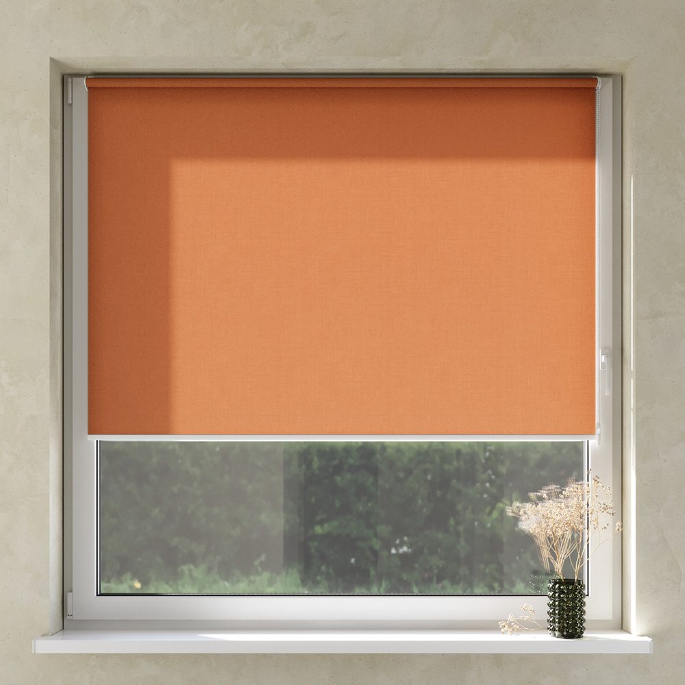 Darkening No Drill Premium Roller Blind, Nasturtium