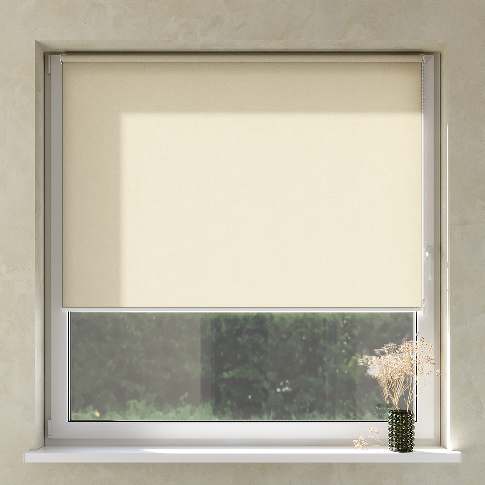 Darkening No Drill Premium Roller Blind, Oat