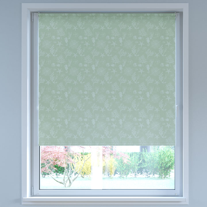 Blackout Digital Print No Drill Roller Blind, Postcard