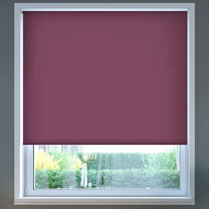 Darkening Roller Blind, Claret