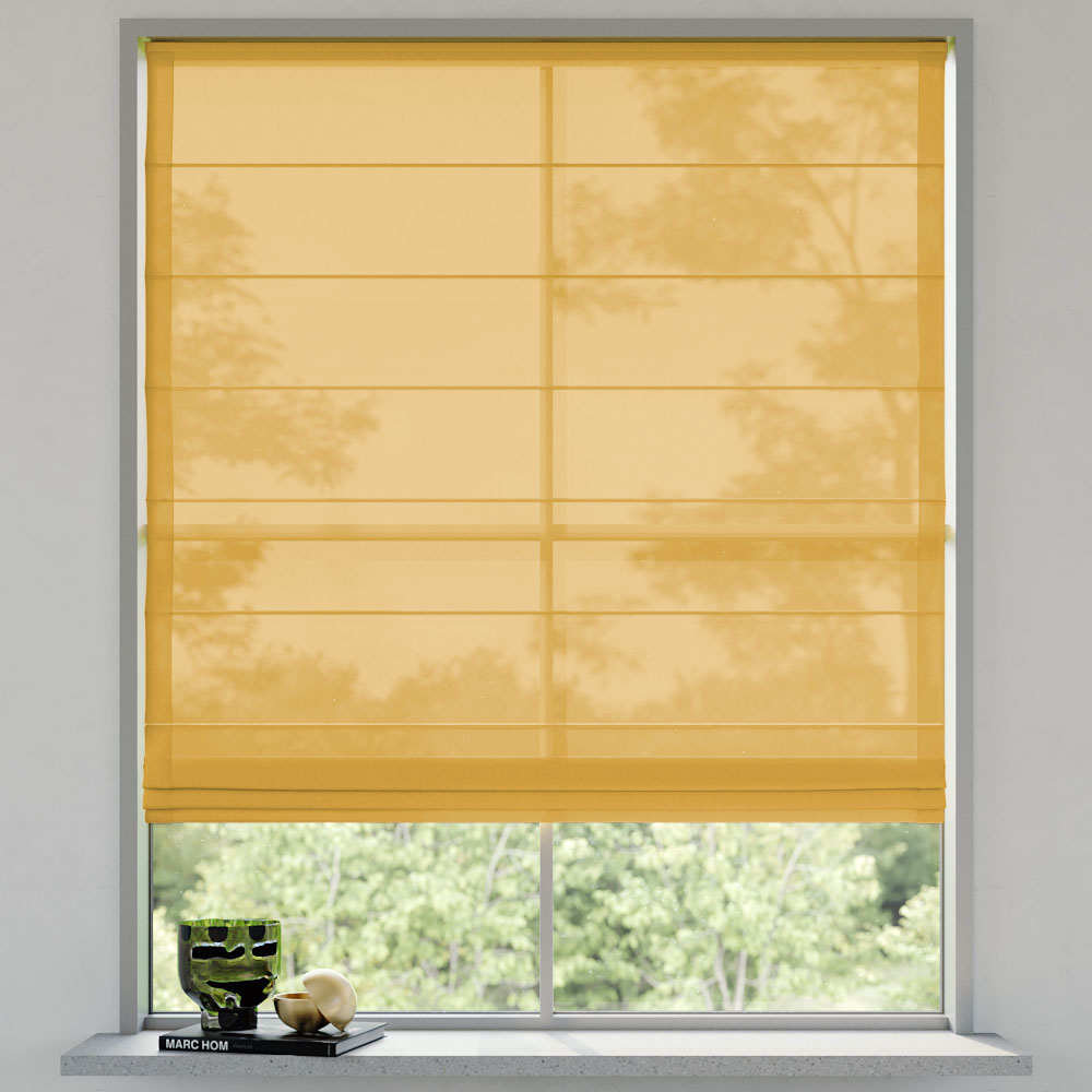 Transparent Easy Roman Blind, Pumpkin Puree