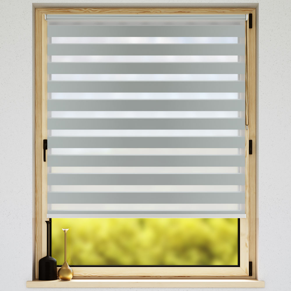 Blackout Premium Day and Night Blind, Sula Silver