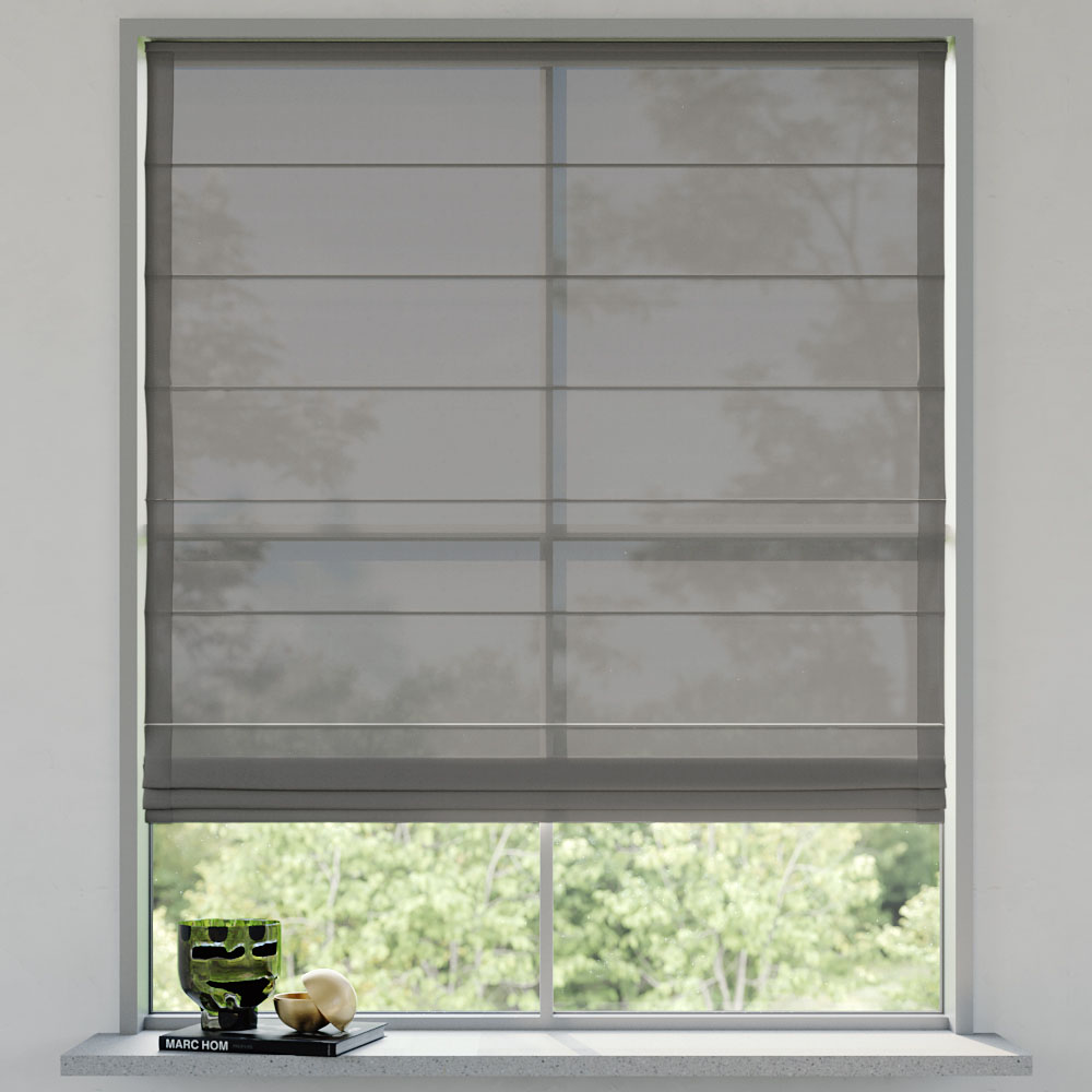 Transparent Easy Roman Blind, Concrete City