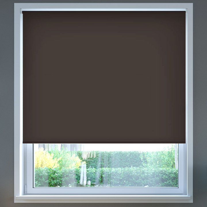 Darkening Roller Blind, Chocolate