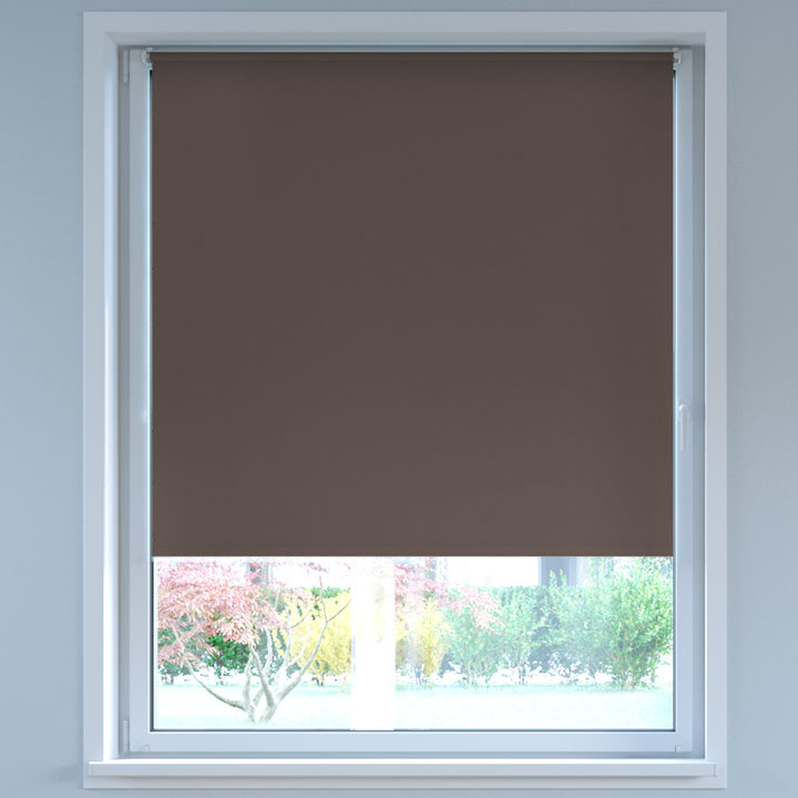 Blackout No Drill Roller Blind, Brown