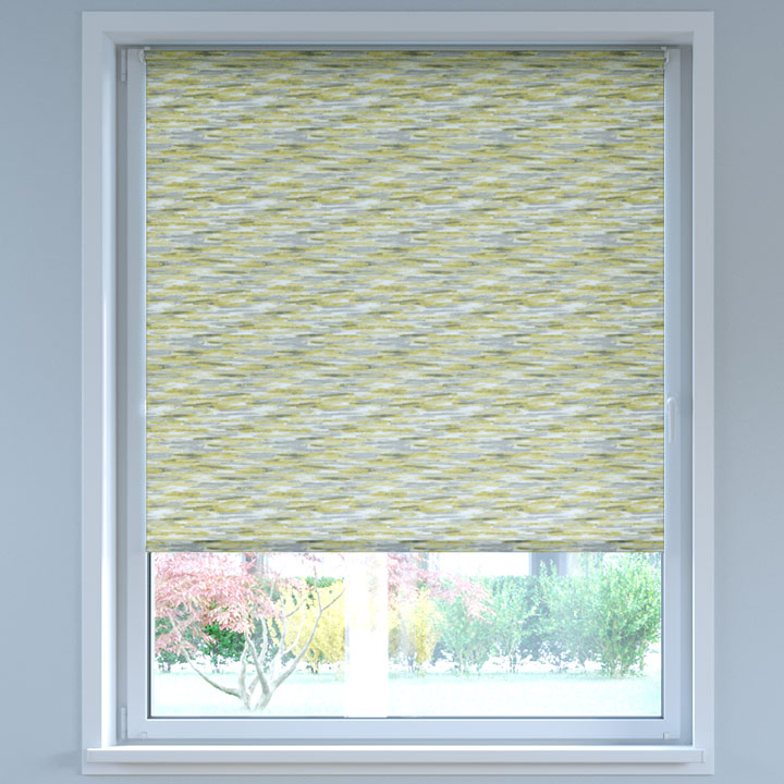 Darkening Digital Print No Drill Roller Blind, Twilight