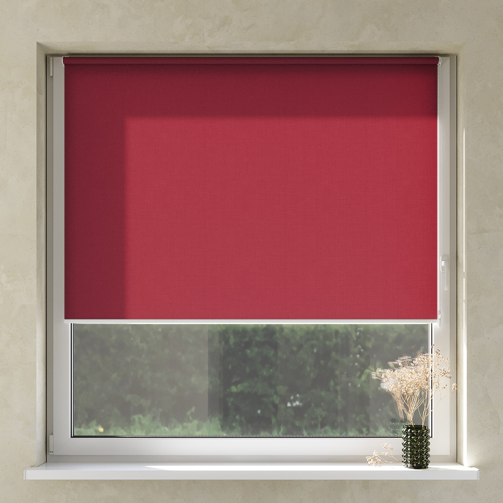 Darkening No Drill Premium Roller Blind, Peony