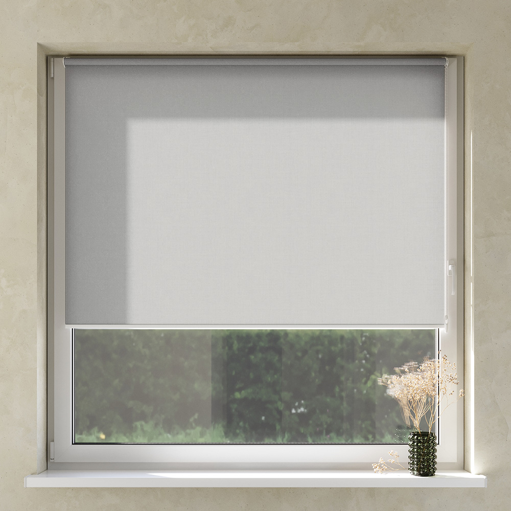 Darkening No Drill Premium Roller Blind, Storm