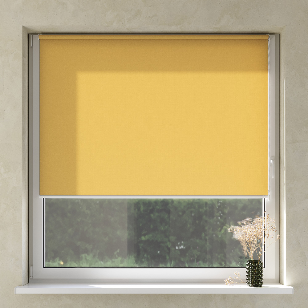 Darkening No Drill Premium Roller Blind, Sunflower