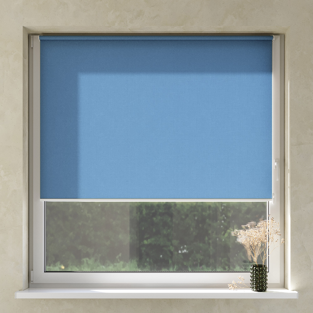 Darkening No Drill Premium Roller Blind, Forget-me-not