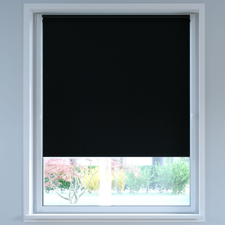 Blackout No Drill Roller Blind, Black