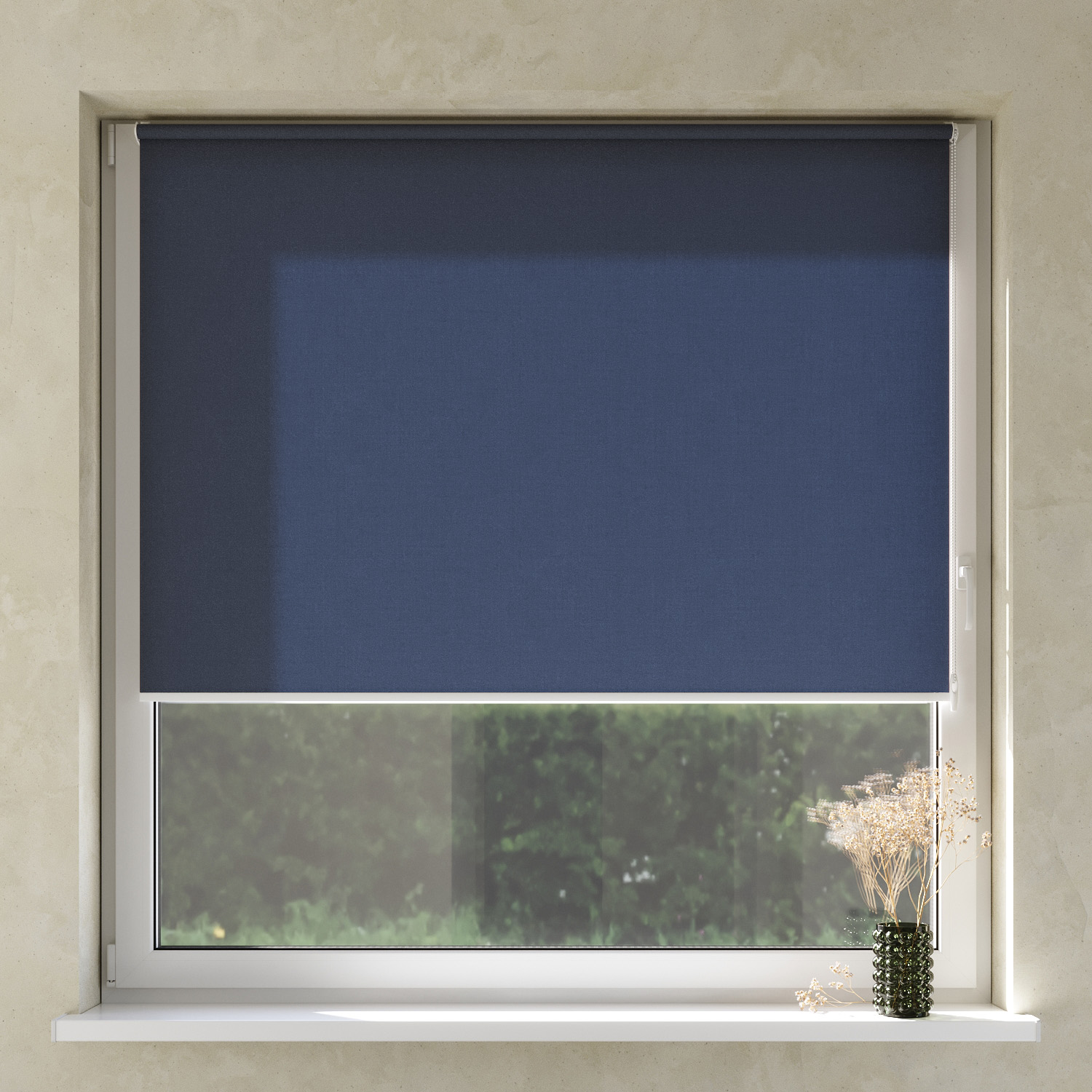 Darkening No Drill Premium Roller Blind, Ocean depths