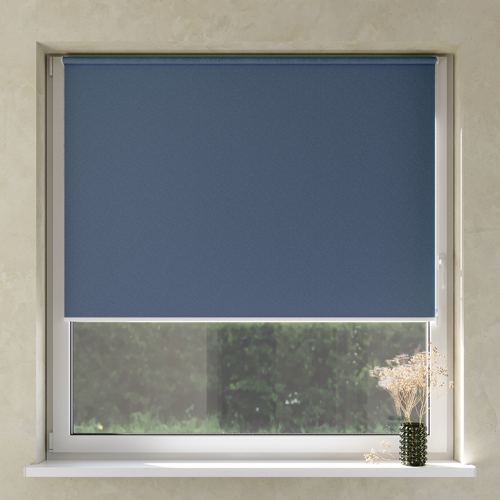 Blackout No Drill Premium Roller Blind, Blueberry