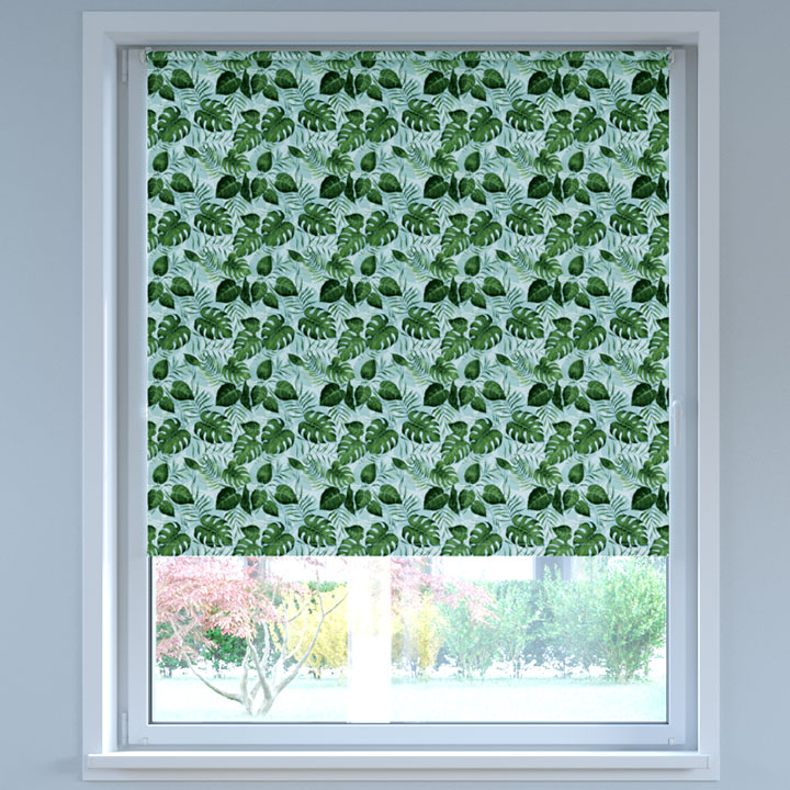 Blackout Digital Print No Drill Roller Blind, The Jungle