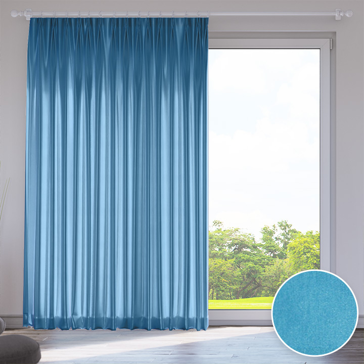 Darkening Curtain, Topaz Blue