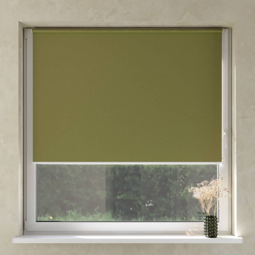 Blackout No Drill Premium Roller Blind, Guacamole