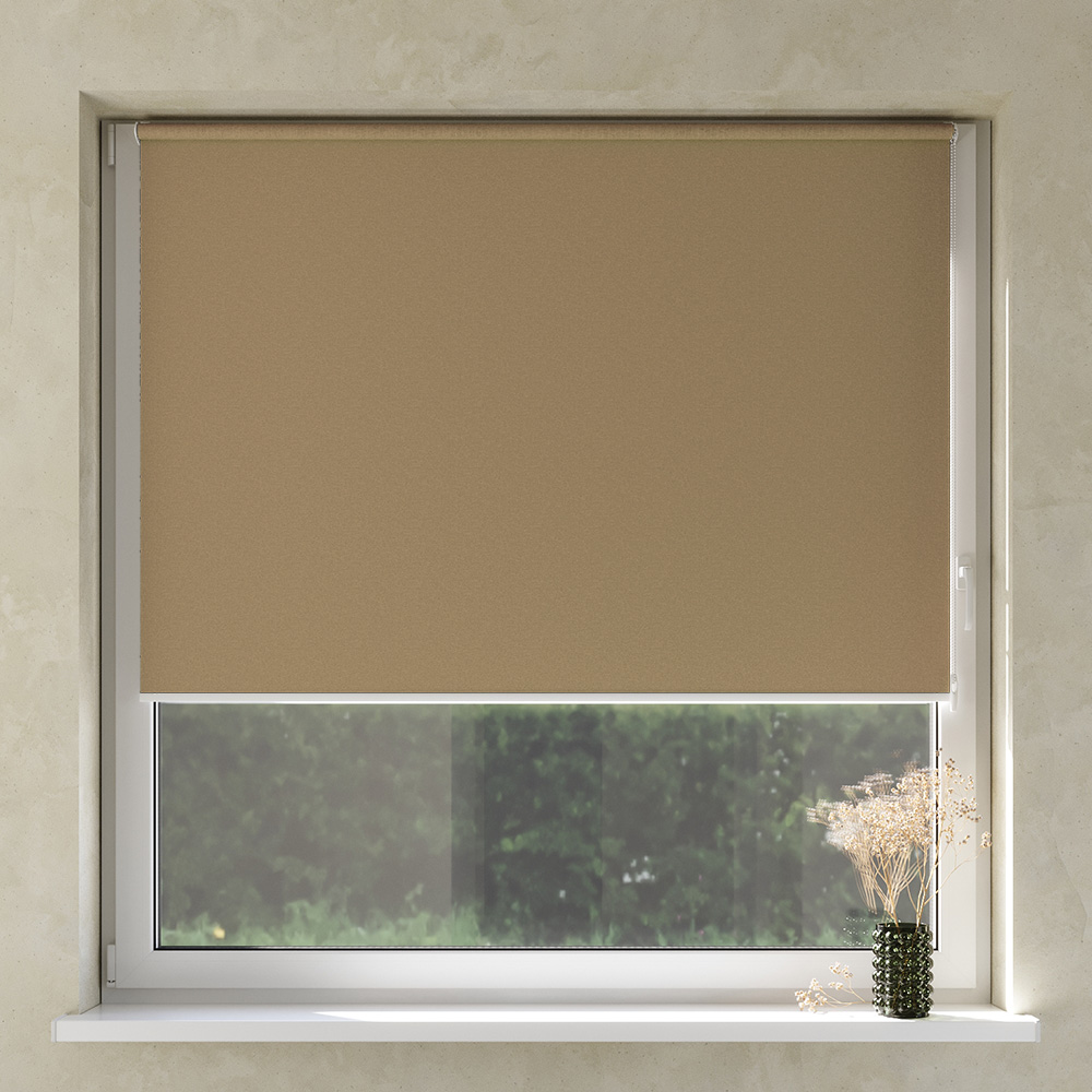 Blackout No Drill Premium Roller Blind, Nougat